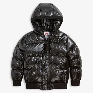 Appaman Black Glitter Puffy Coat